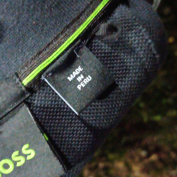 BOSS, HUGO BOSS (PERU) MEN'S LUXURY BLACK POLO W/CONTRASTING COLLAR/SLEEVES - Picture 16 of 16